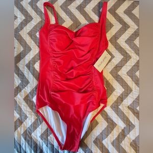 NWT women's red one-piece swimsuit